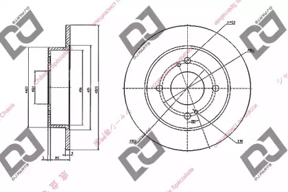 Тормозной диск DJ PARTS BD1760